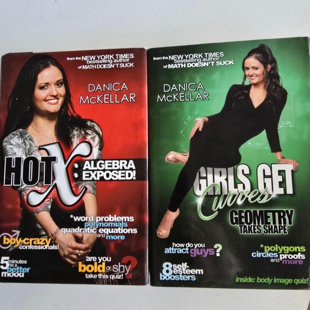 MATH Girls Get Curves AND Hot X:Algebra Exposed Danica McKellar BOOKS